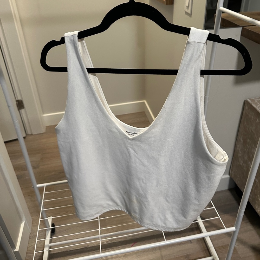 White cropped tank Abercrombie